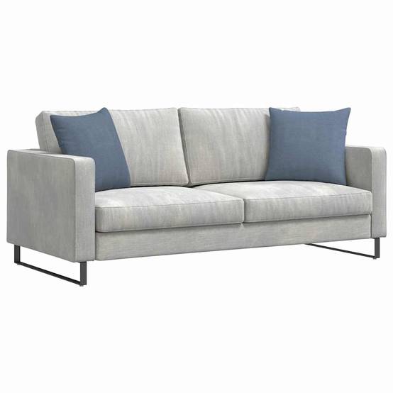 Lot de 2 Coussins en Velours Côtelé Confortables avec Housses Amovibles pour Salon Bleu 45x45 cm – ComfortXL Outdoor Living - Image 3