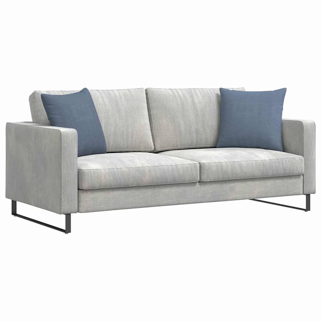 Lot de 2 Coussins en Velours Côtelé Confortables avec Housses Amovibles pour Salon Bleu 45x45 cm – ComfortXL Outdoor Living - Image 3