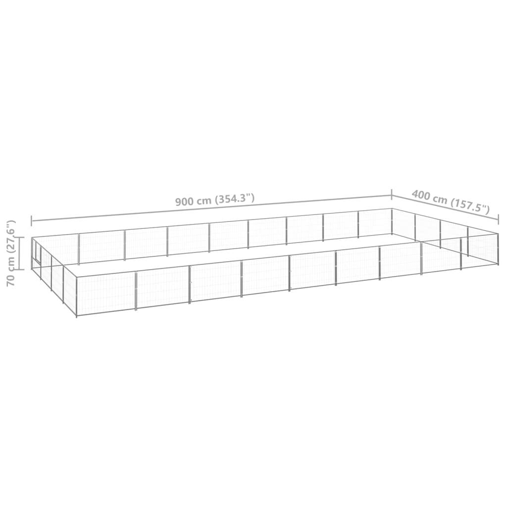 Vidaxl - Chenil Argenté 36 m² Acier vidaXL 3082155 - Image 3