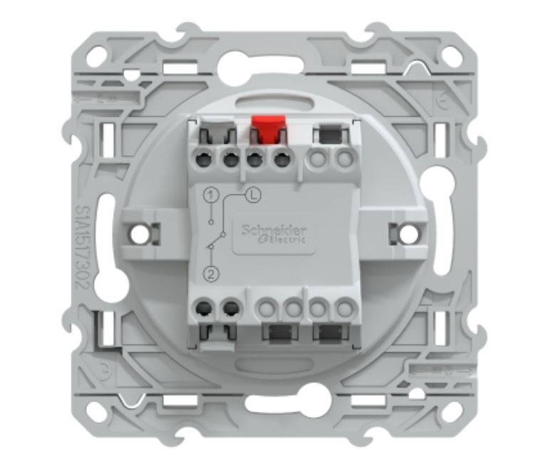 Schneider Electric - Mécanisme va et vient OVALIS lumineux ou voyant 10 AX blanc - SCHNEIDER ELECTRIC - S320263 - Image 2