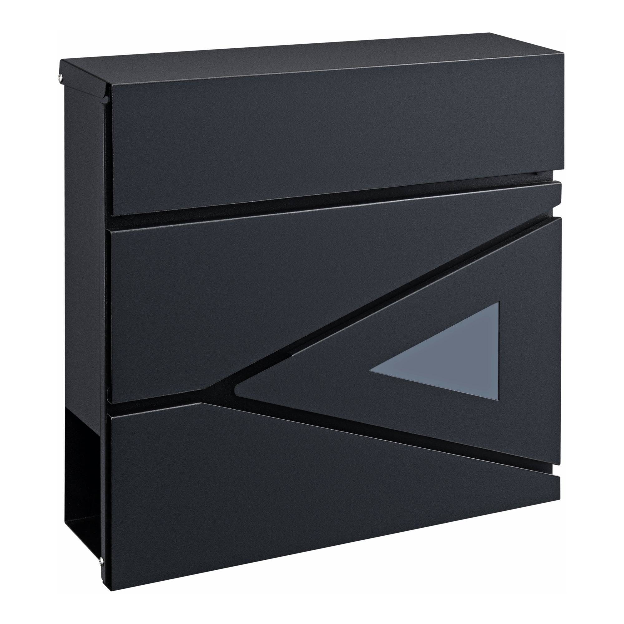 Helloshop26 - Boîte aux lettres acier galvanisé 37 x 37 x 11 cm gris anthracite - Image 1