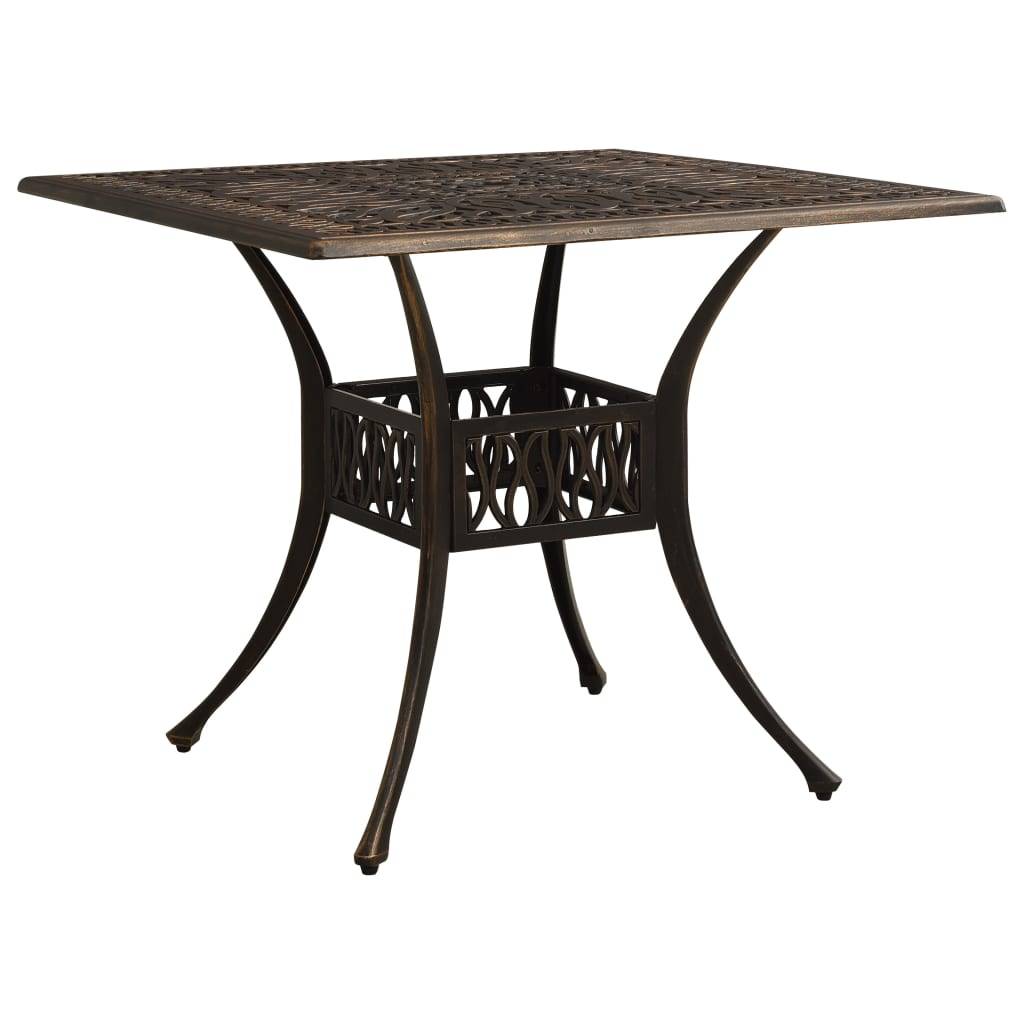 Helloshop26 - Ensemble de bistro jardin meuble extérieur terrasse 3 pièces aluminium coulé bronze - Image 8