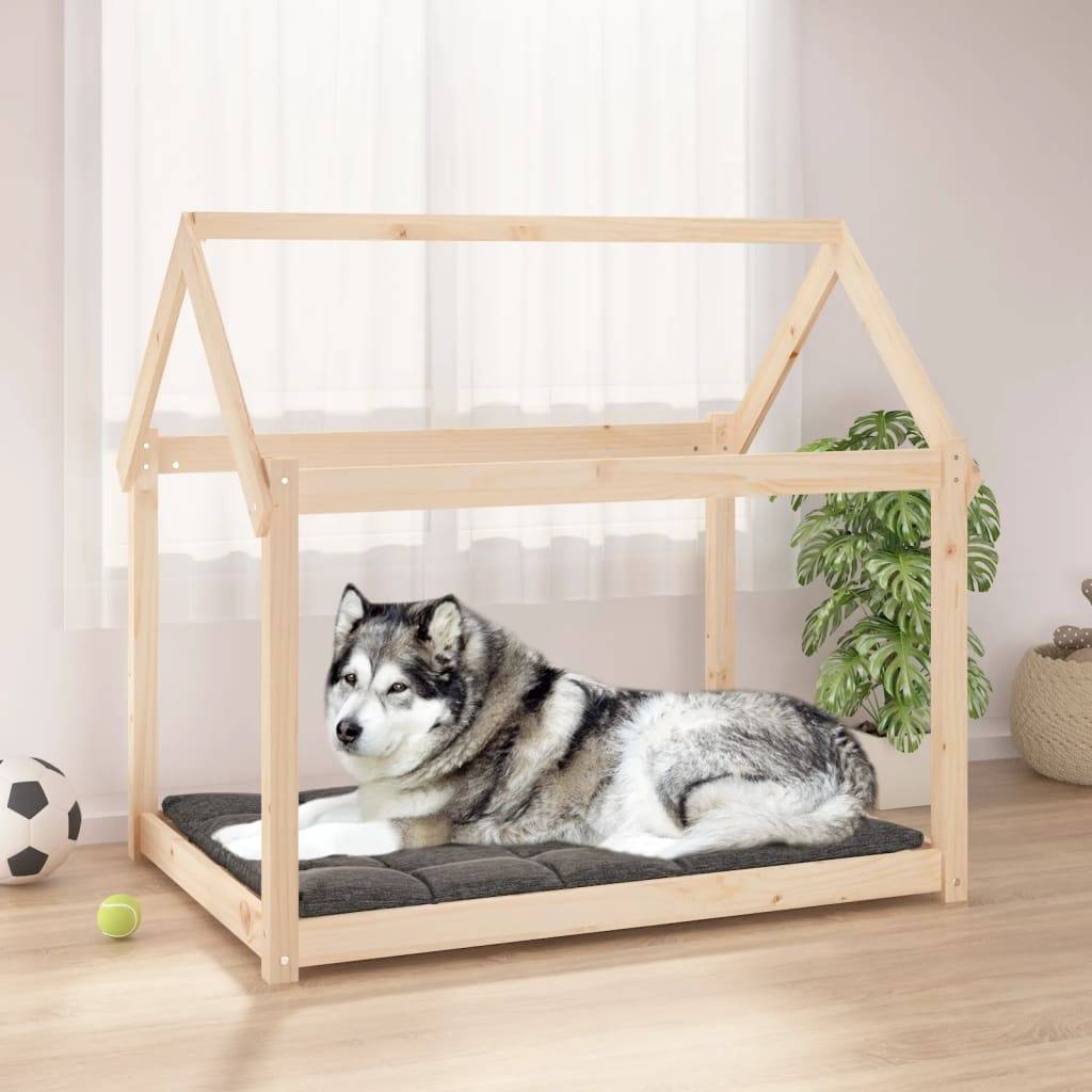 Vidaxl - Lit pour chien 111x80x100 cm Bois de pin solide vidaXL 822217 - Image 1