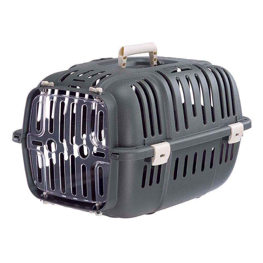 Ferplast - Ferplast Caisse de Transport Chat, Cage de Transport pour Chiens Petits et Chats jusqu'à 5 Kg, Porte Transparente Antichoc, Fentes d'aération, 32 x 47 - Image 1