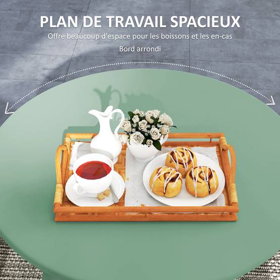 PANGIVO - Table basse de jardin métal vert 70 x 70 x 42 cm - PANGIVO - Image 6