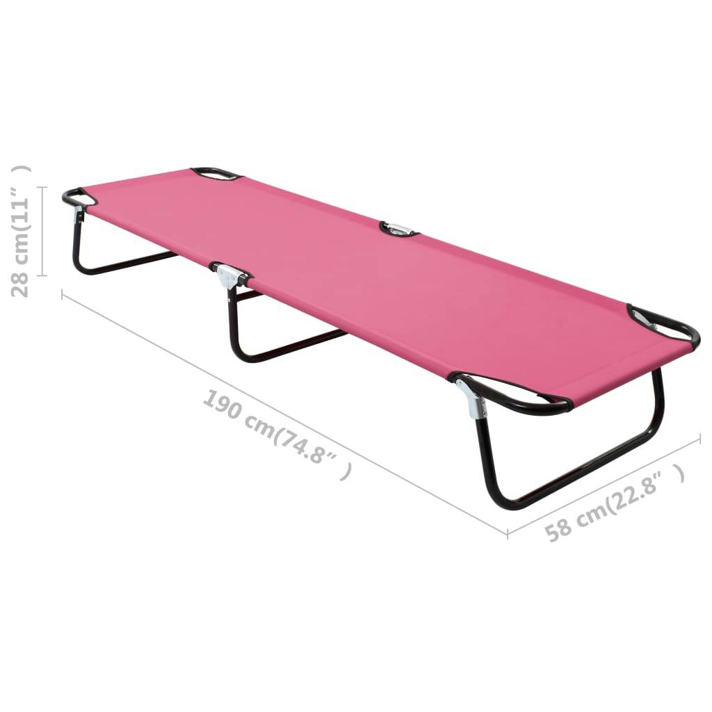 Prolenta Premium - Chaise longue d'extérieur Rose 58 X 190 cm - Prolenta Premium - Image 5