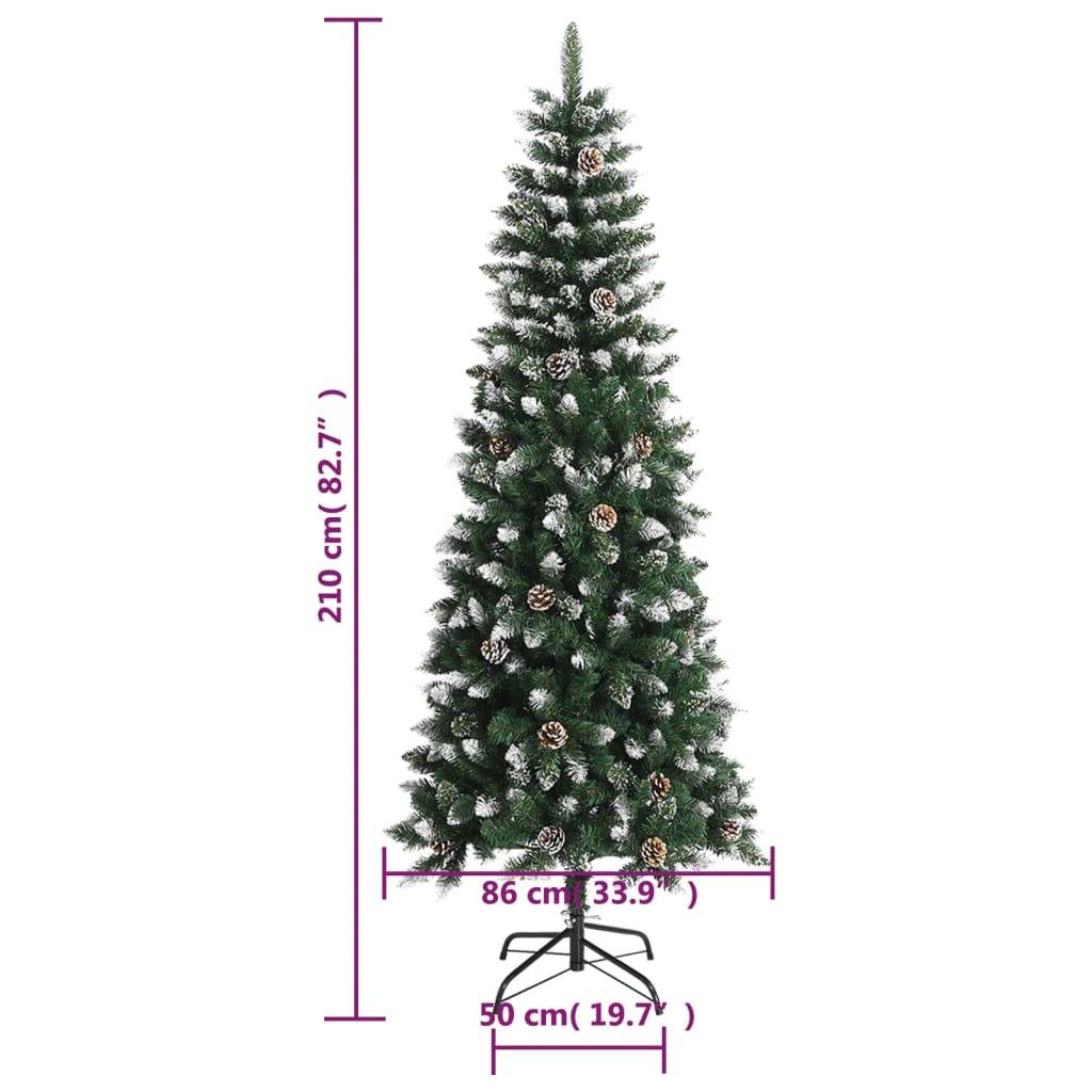 Sapin de Noël | Arbre de Noël artificiel avec support Vert 210 cm PVC Maison Chic - Image 9