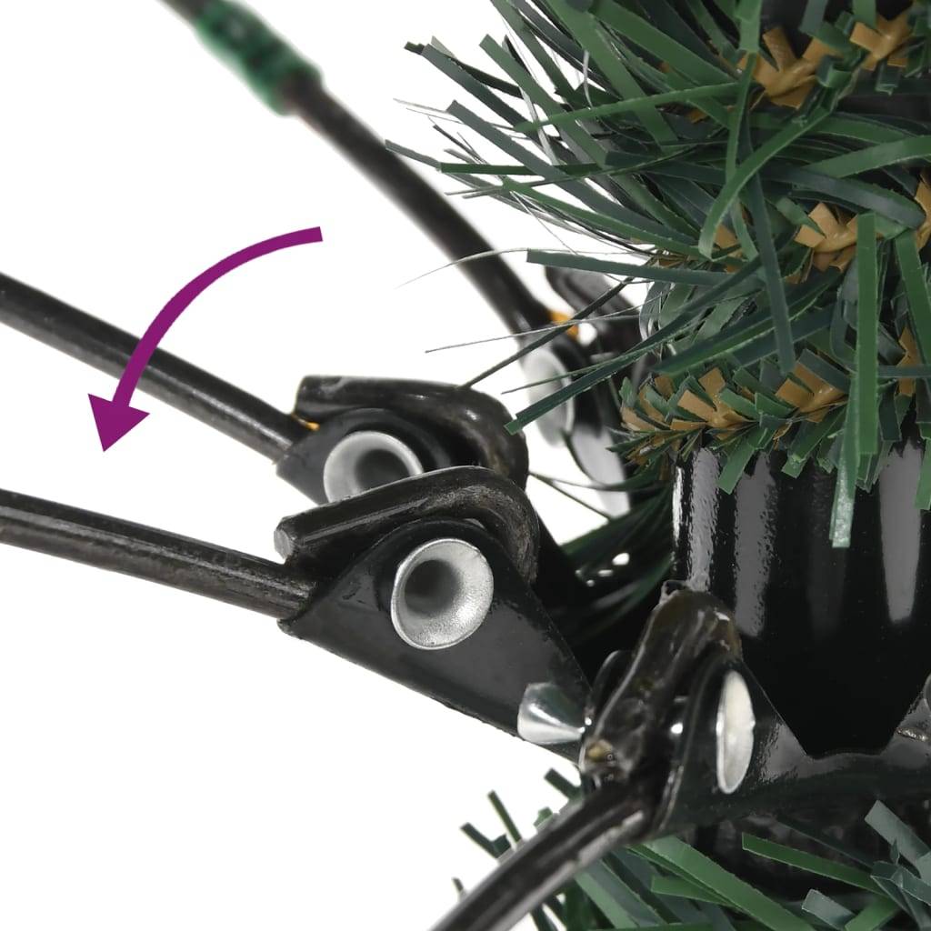 Sapin de Noël | Arbre de Noël artificiel avec support Vert 210 cm PVC Maison Chic - Image 4