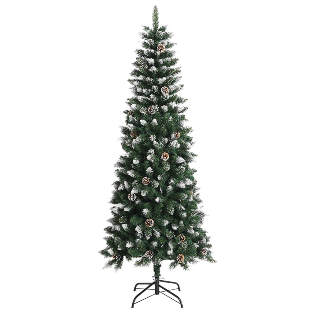 Sapin de Noël | Arbre de Noël artificiel avec support Vert 210 cm PVC Maison Chic - Image 1