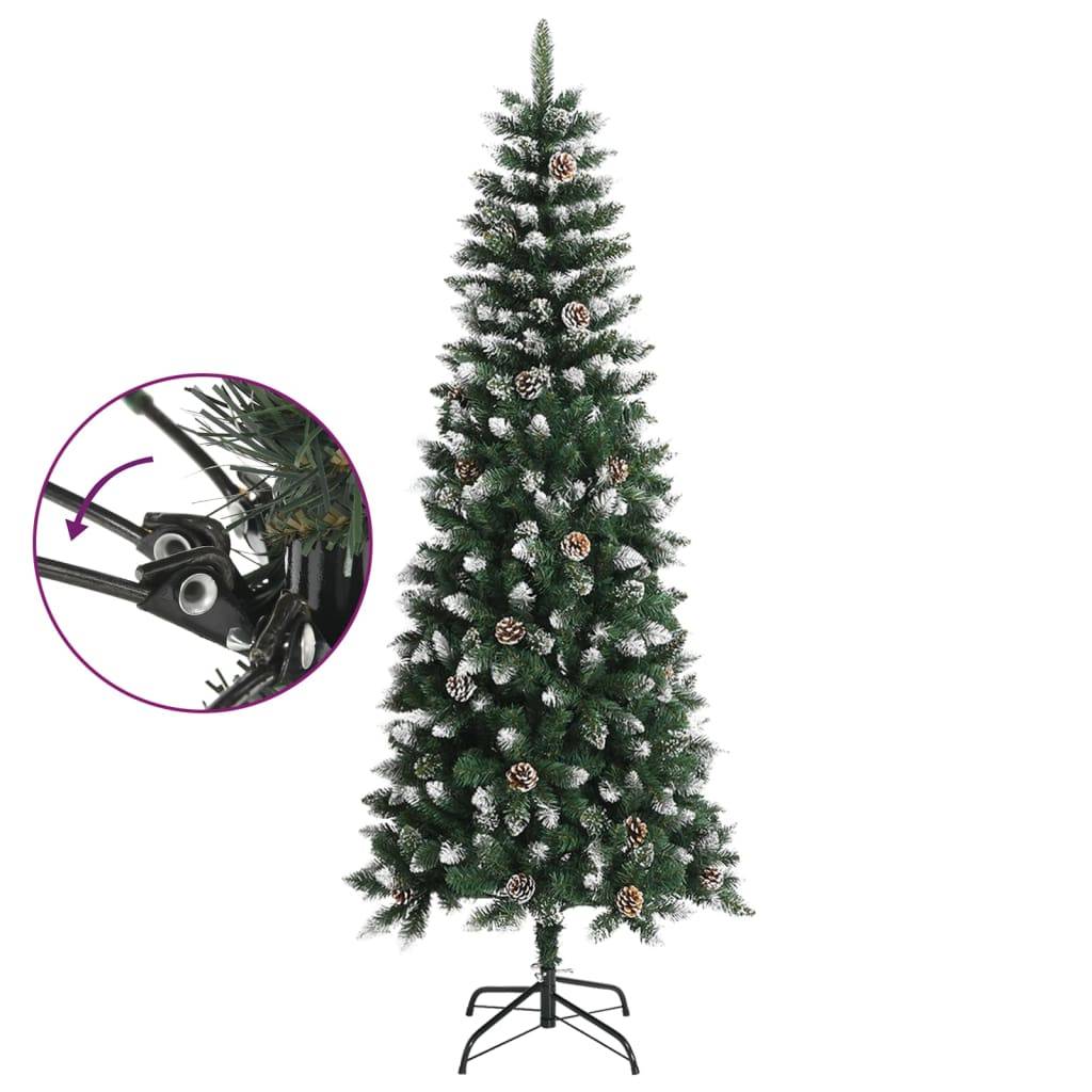Sapin de Noël | Arbre de Noël artificiel avec support Vert 210 cm PVC Maison Chic - Image 3