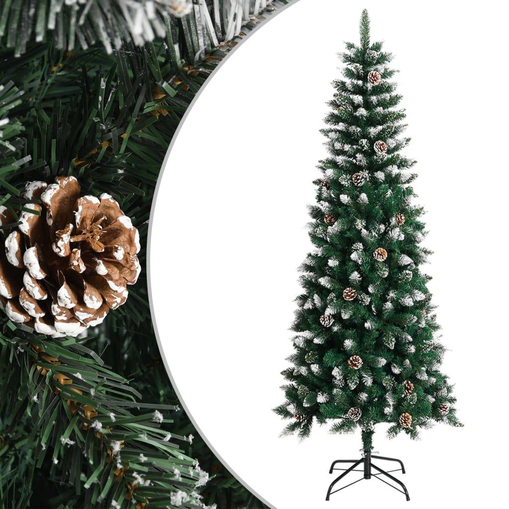 Sapin de Noël | Arbre de Noël artificiel avec support Vert 210 cm PVC Maison Chic - Image 2