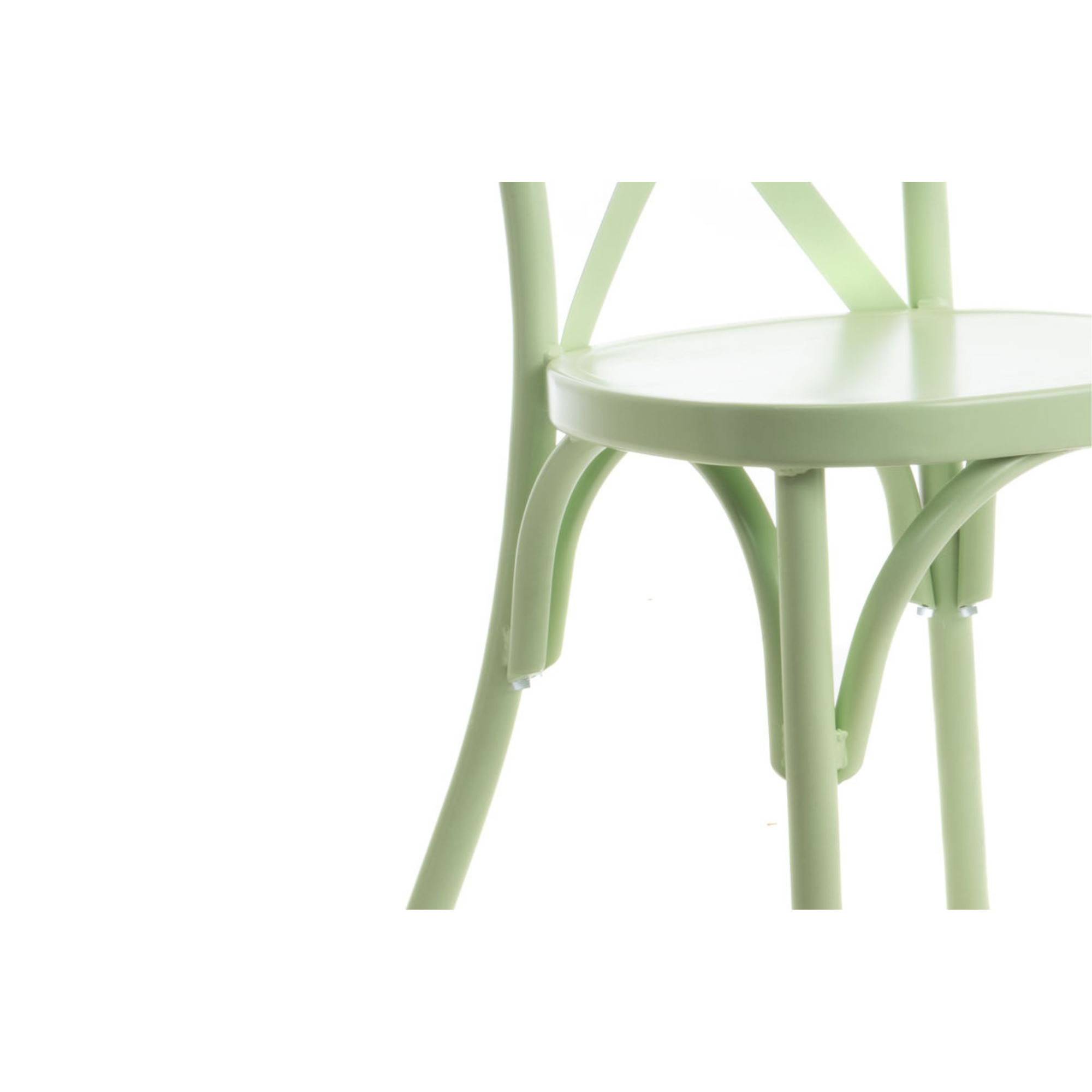 Autre - Chaise de jardin bistrot empilable en aluminium (lot de 2) - DAHLIA - Image 4