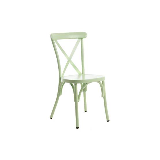 Autre - Chaise de jardin bistrot empilable en aluminium (lot de 2) - DAHLIA - Image 3