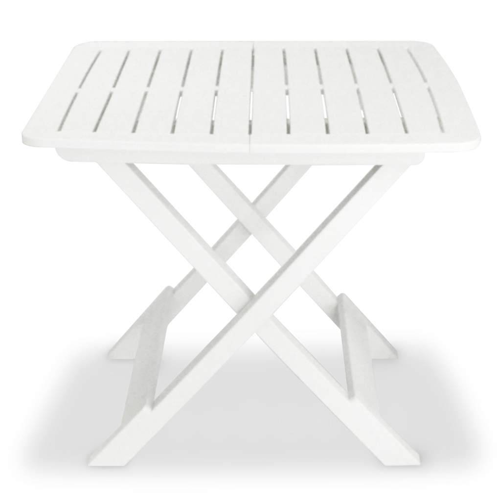 Vidaxl - Ensemble de bistro pliable 3 pcs-Salons de jardin Plastique Blanc - Image 2