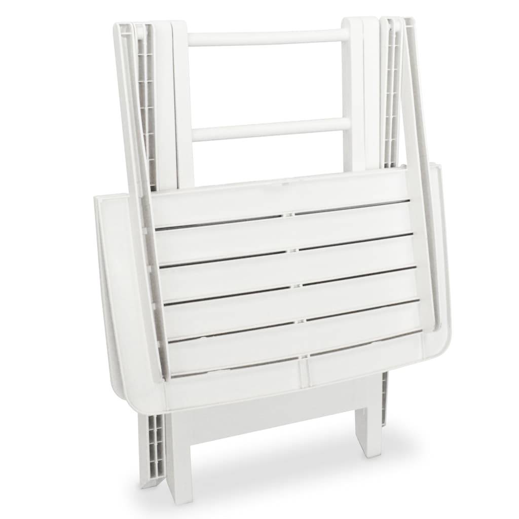 Vidaxl - Ensemble de bistro pliable 3 pcs-Salons de jardin Plastique Blanc - Image 7