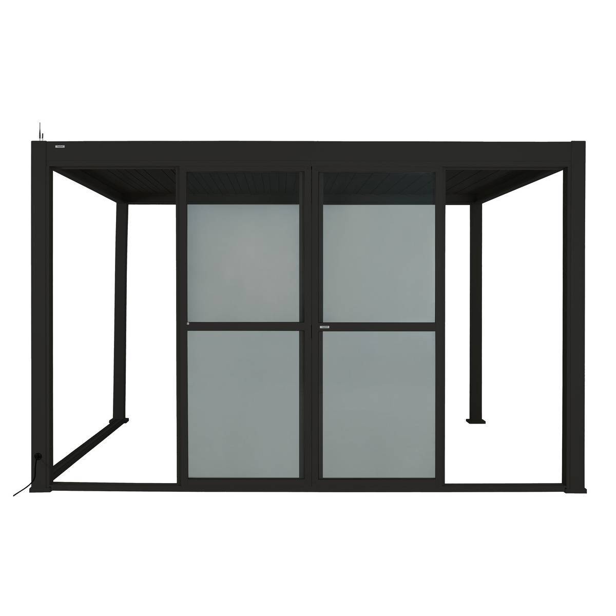 Hesperide - Portes coulissantes pour pergola Evora gris graphite - Hespéride