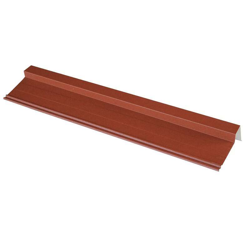 Rive gauche / droite 920 mm pour panneau tuile facile en acier galvanisé laqué mat - Coloris - Brun rouge mat, Longueur - 920 mm - Image 1