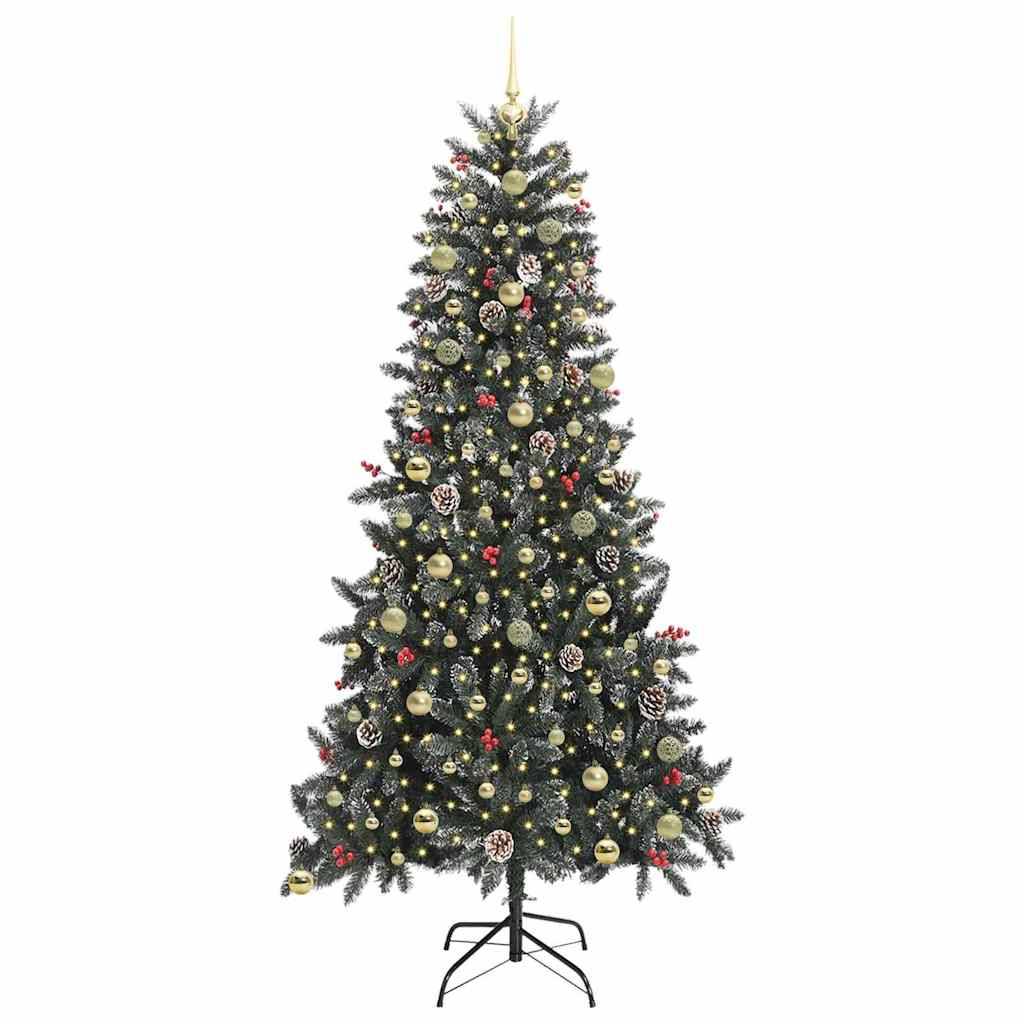 ComfortXL - Arbre de Noël Artificiel 2.40m Façon Enneigé, Kit Complet avec Lumières et Décorations – ComfortXL Outdoor Living - Image 3