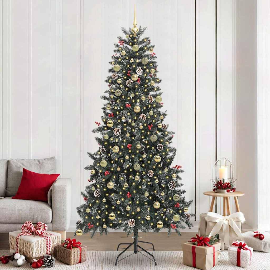 ComfortXL - Arbre de Noël Artificiel 2.40m Façon Enneigé, Kit Complet avec Lumières et Décorations – ComfortXL Outdoor Living - Image 1