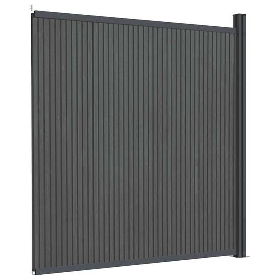 Panneau de clôture WPC aluminium gris 173 x 186 cm - PANGIVO - Image 5