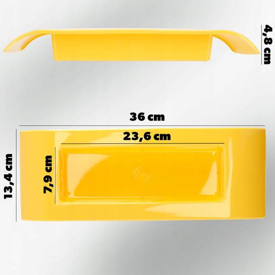 Vase ikebana en plastique, pique-fleurs japonais (L 36 cm, jaune) - Image 2