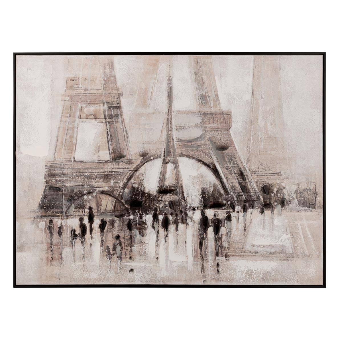 J-Line - Tableau Déco "Tour Eiffel" 90x120cm Beige - Image 1