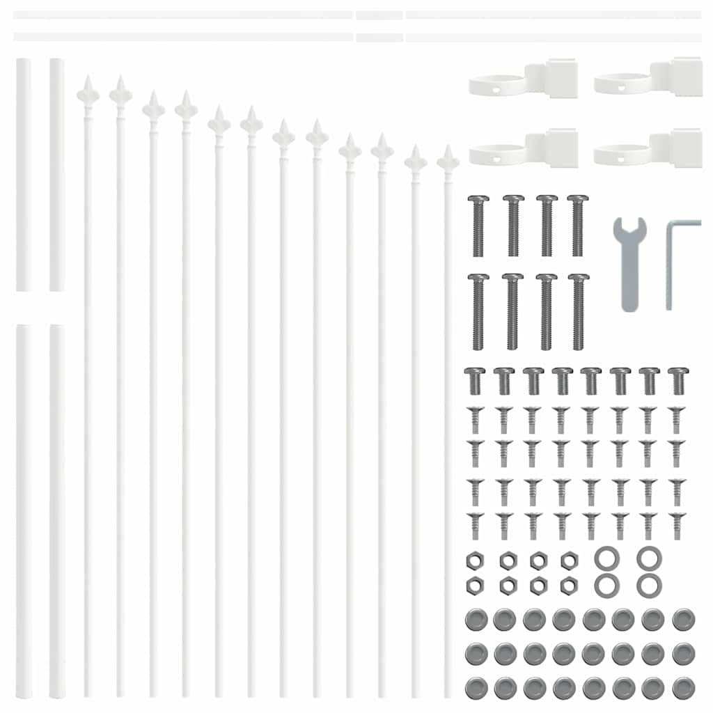 Maison Chic - Clôture de jardin - Panneau de clôture - Palissade Blanc 340 x 100 cm g489 - Image 5