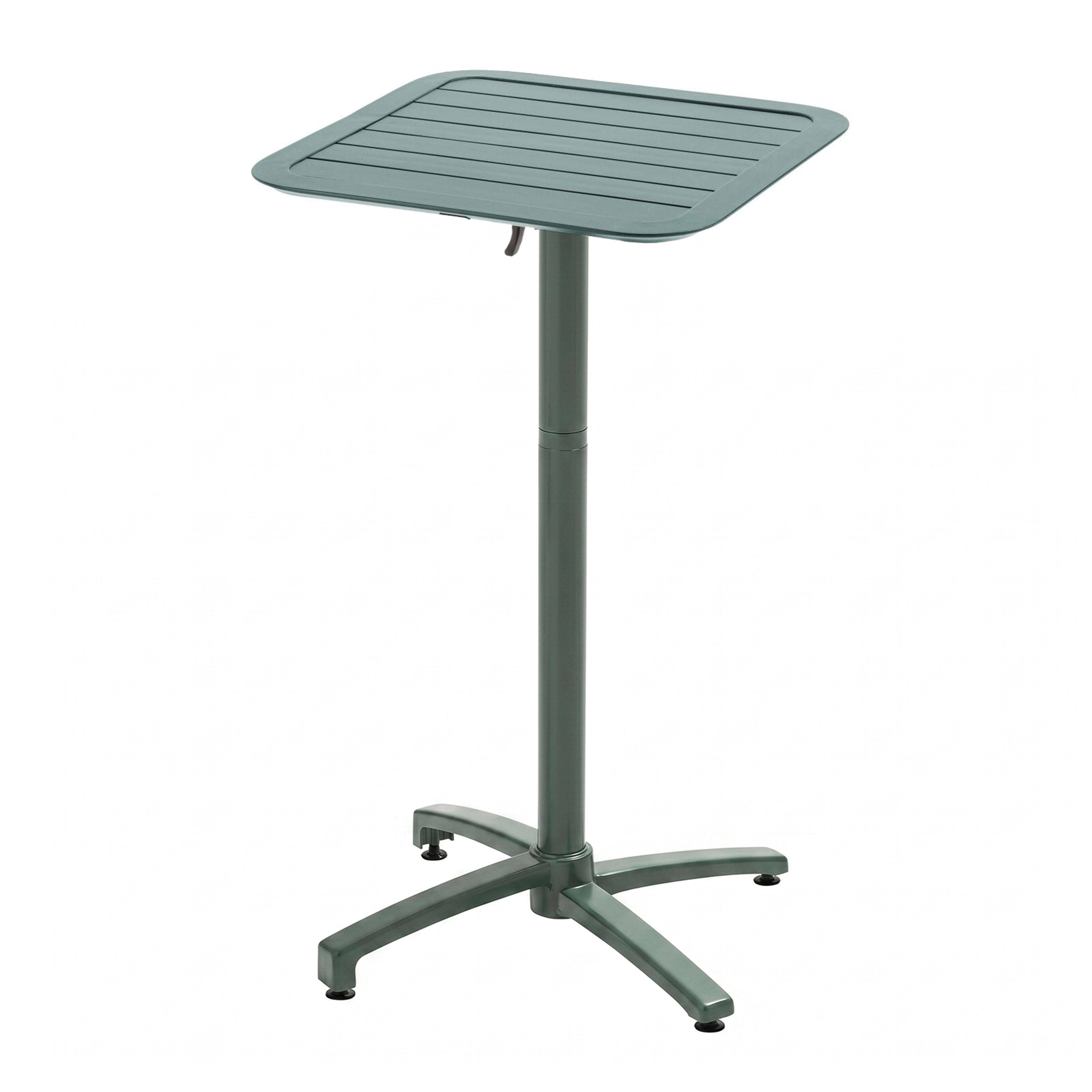 Oviala - Ensemble table haute de terrasse et 2 chaises en aluminium vert Almada - Oviala - Image 2