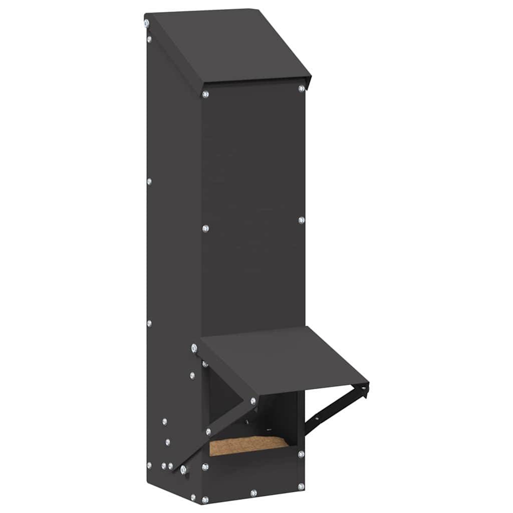 Mangeoire Poule Colonne Acier Auvent 5kg Noir - ComfortXL Outdoor Living - Image 3