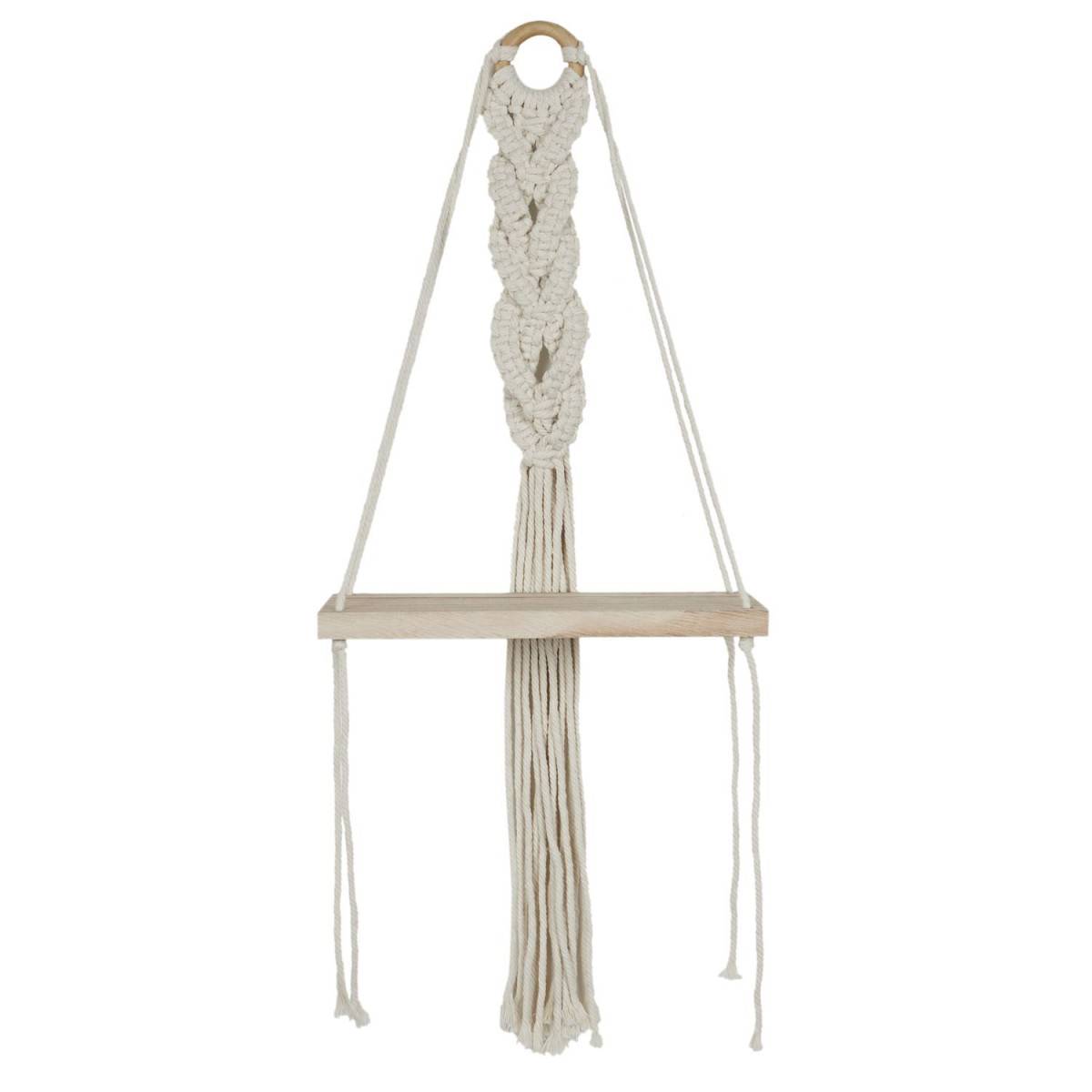 The Home Deco Factory - Étagère Murale Déco "Boho" 62cm Beige - Image 1