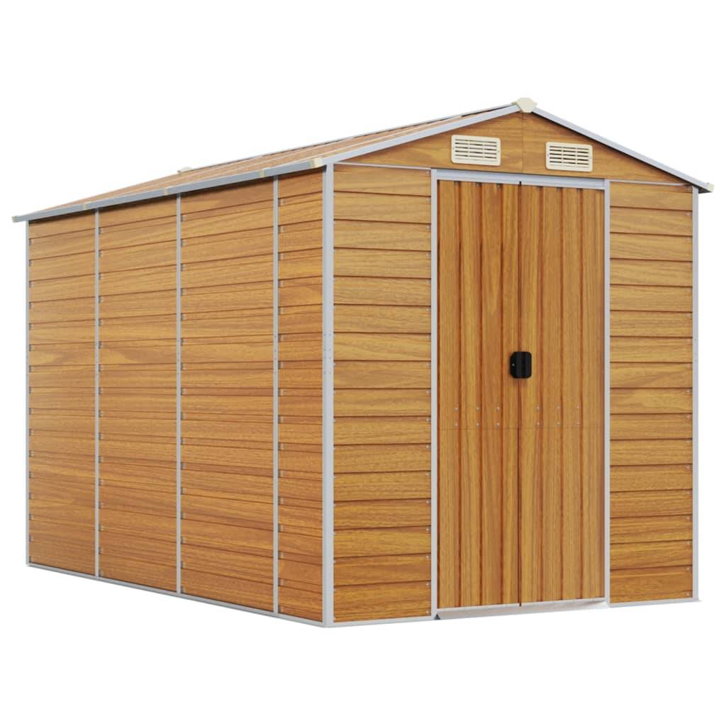 Vidaxl - Abri de jardin marron clair 191 x 300 x 198 cm en acier galvanisé vidaXL 3188277 - Image 2