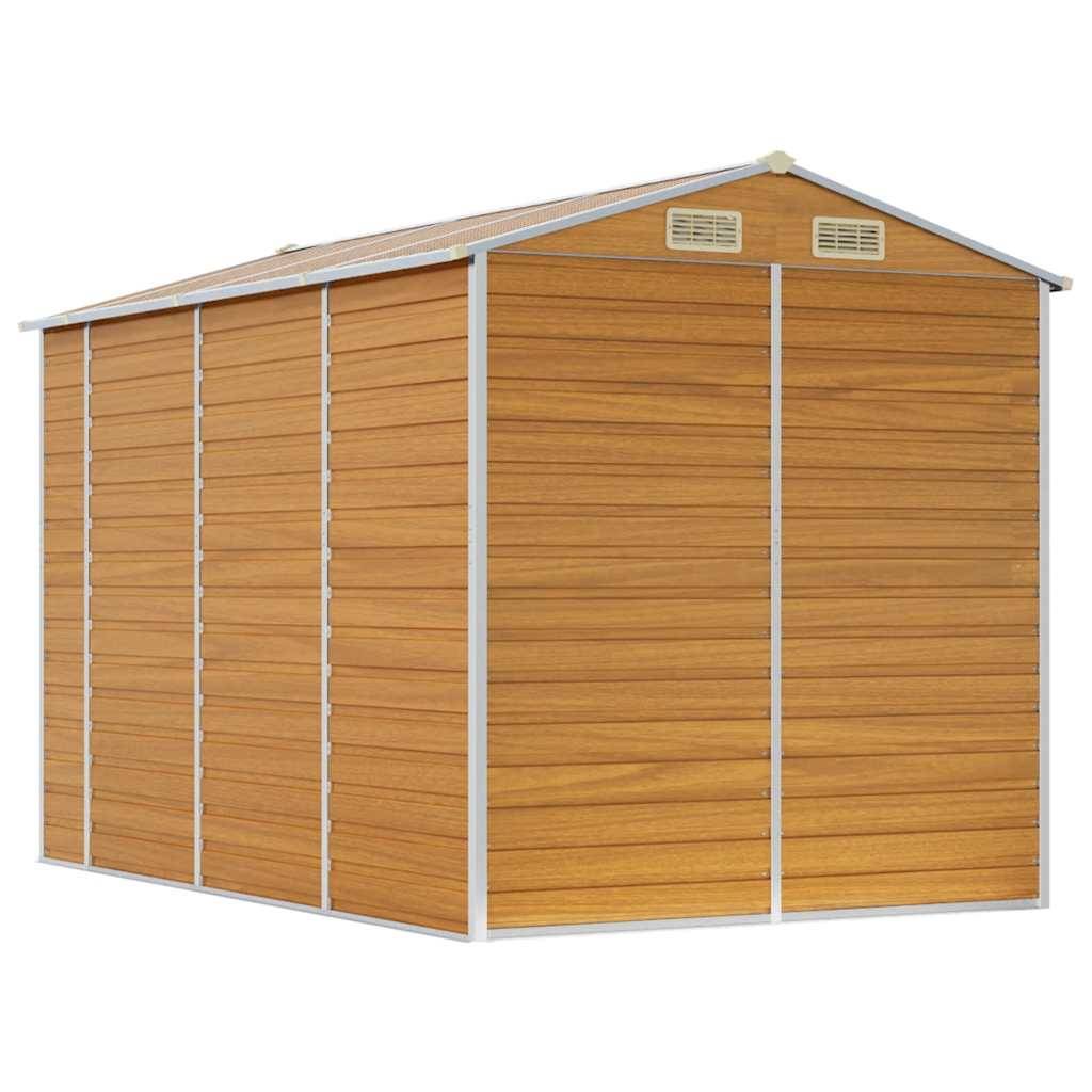 Vidaxl - Abri de jardin marron clair 191 x 300 x 198 cm en acier galvanisé vidaXL 3188277 - Image 8