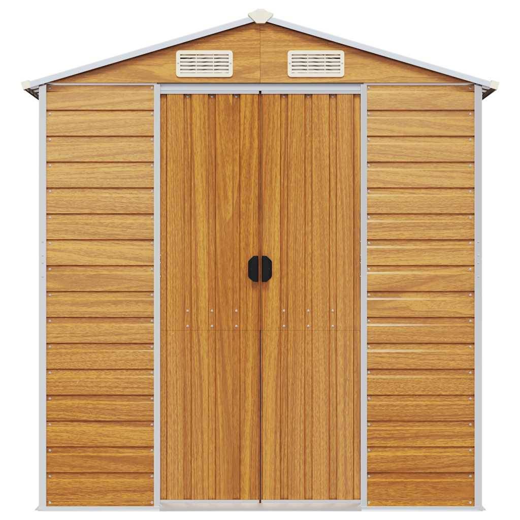 Vidaxl - Abri de jardin marron clair 191 x 300 x 198 cm en acier galvanisé vidaXL 3188277 - Image 5