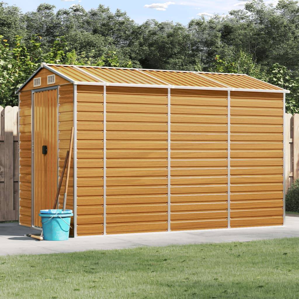 Vidaxl - Abri de jardin marron clair 191 x 300 x 198 cm en acier galvanisé vidaXL 3188277 - Image 1
