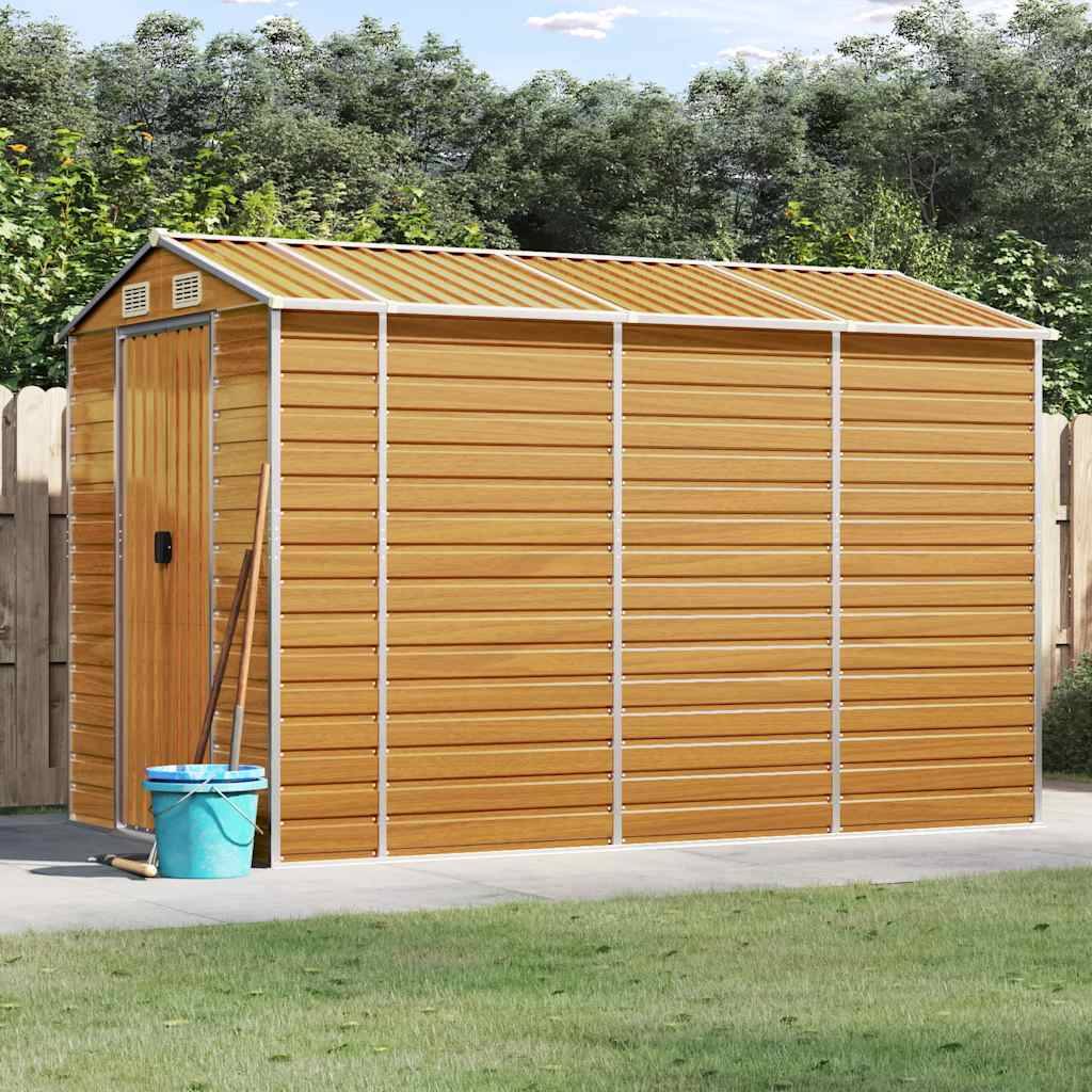 Vidaxl - Abri de jardin marron clair 191 x 300 x 198 cm en acier galvanisé vidaXL 3188277 - Image 1