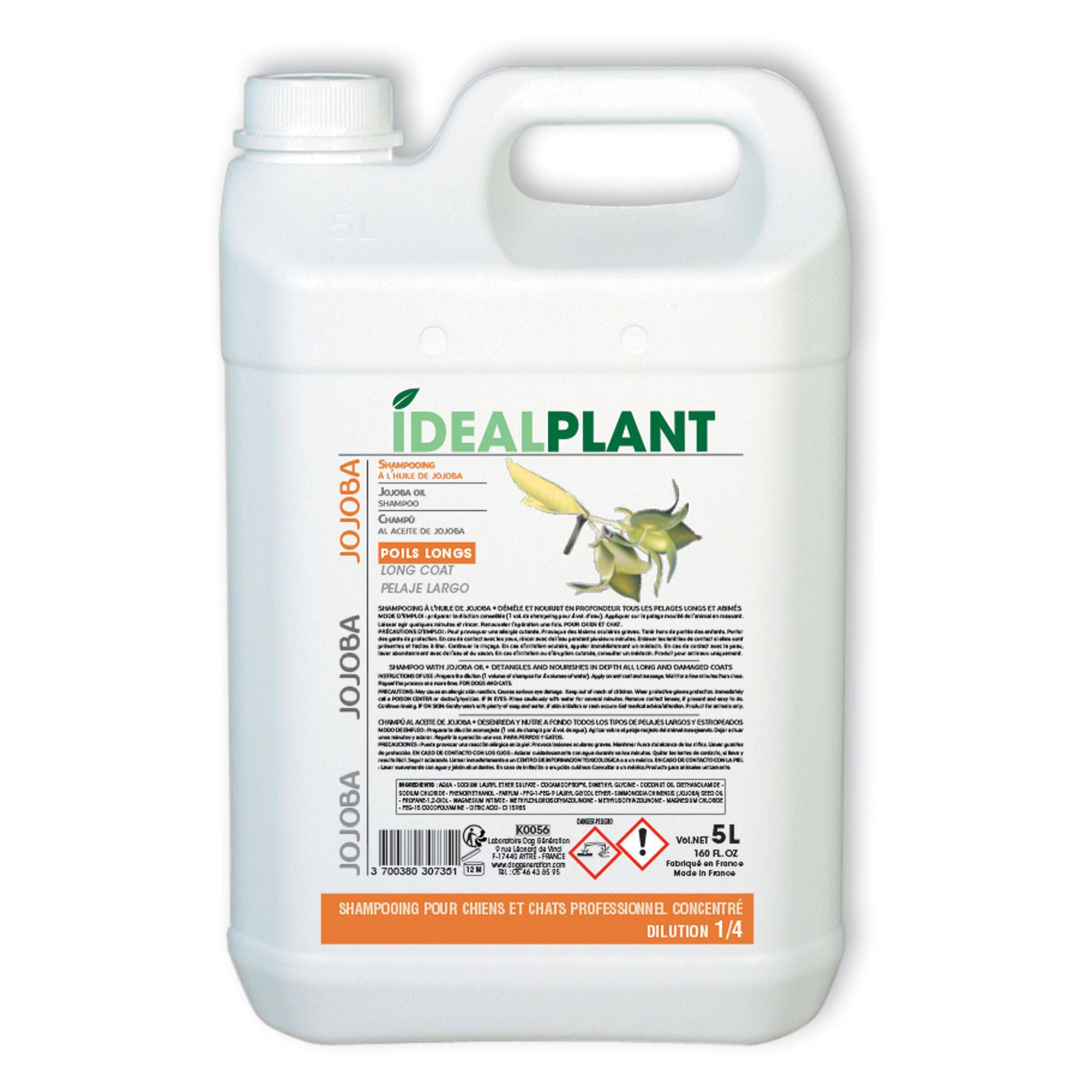 Shampoing à l'huile de jojoba IdealPlant : 5L IDEALPLANT