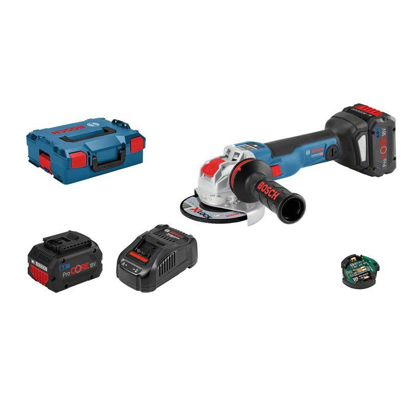 Bosch - Meuleuse BOSCH X-Lock GWX 18V-10 SC - 18V 8.0 Ah, chargeur, coffret - 06017B0401