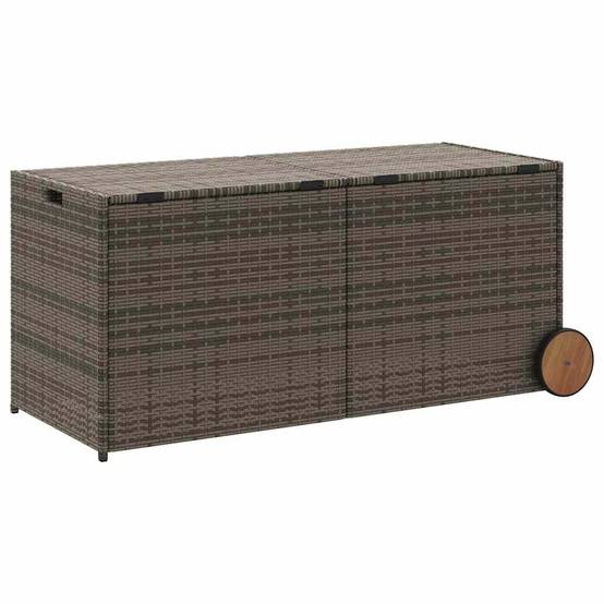PANGIVO - Coffre de rangement de jardin résine tressée gris 127 x 55 x 59.5 cm - PANGIVO - Image 6