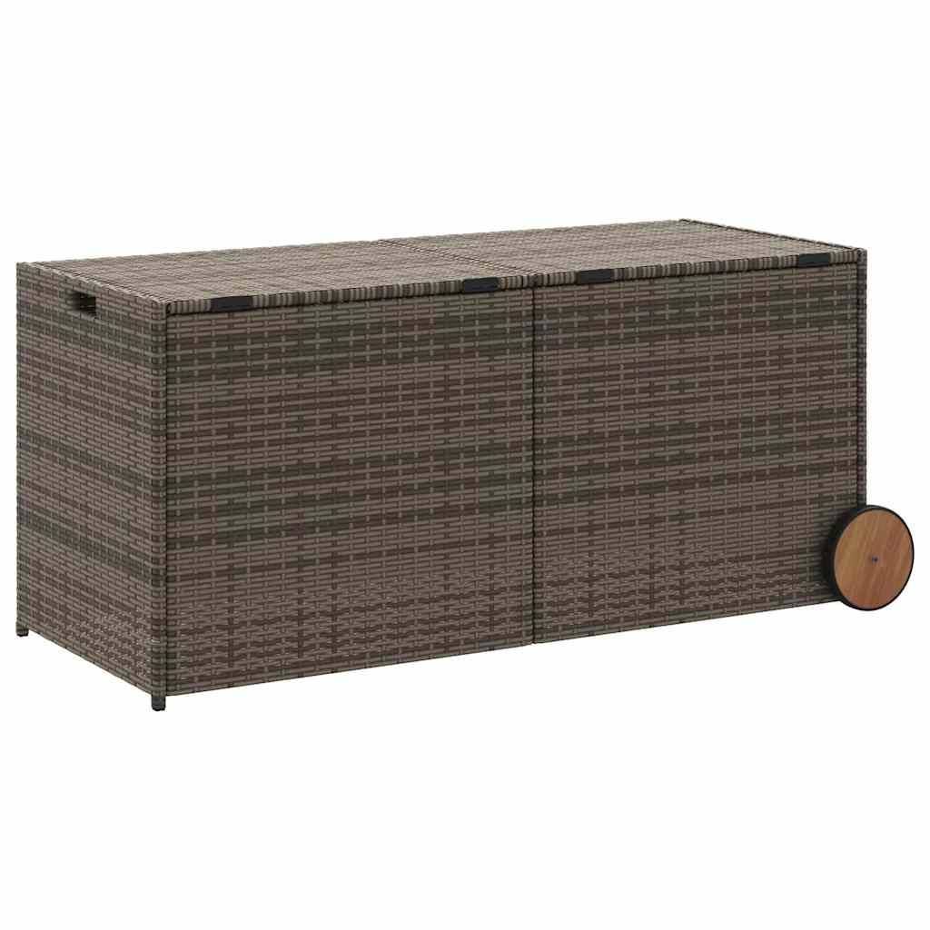 PANGIVO - Coffre de rangement de jardin résine tressée gris 127 x 55 x 59.5 cm - PANGIVO - Image 6