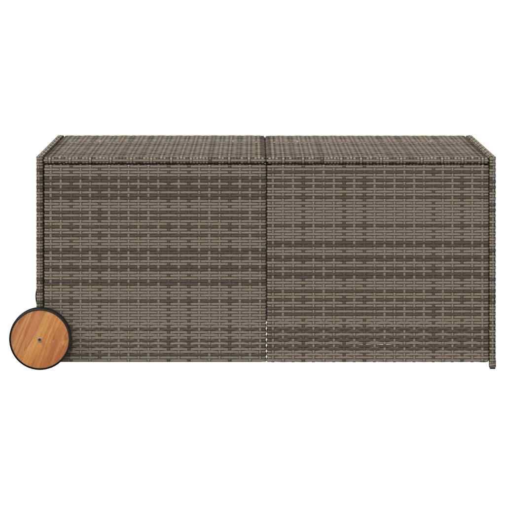PANGIVO - Coffre de rangement de jardin résine tressée gris 127 x 55 x 59.5 cm - PANGIVO - Image 4