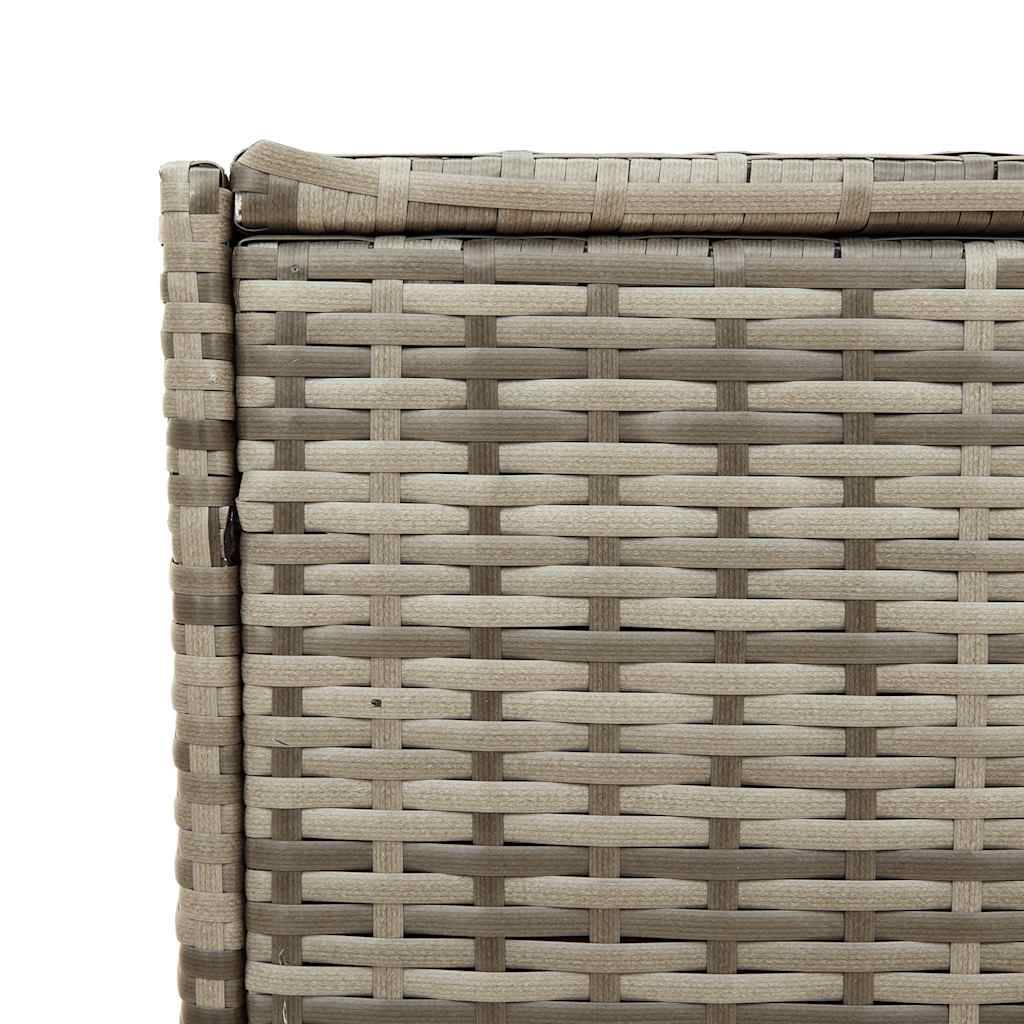 PANGIVO - Coffre de rangement de jardin résine tressée gris 127 x 55 x 59.5 cm - PANGIVO - Image 9