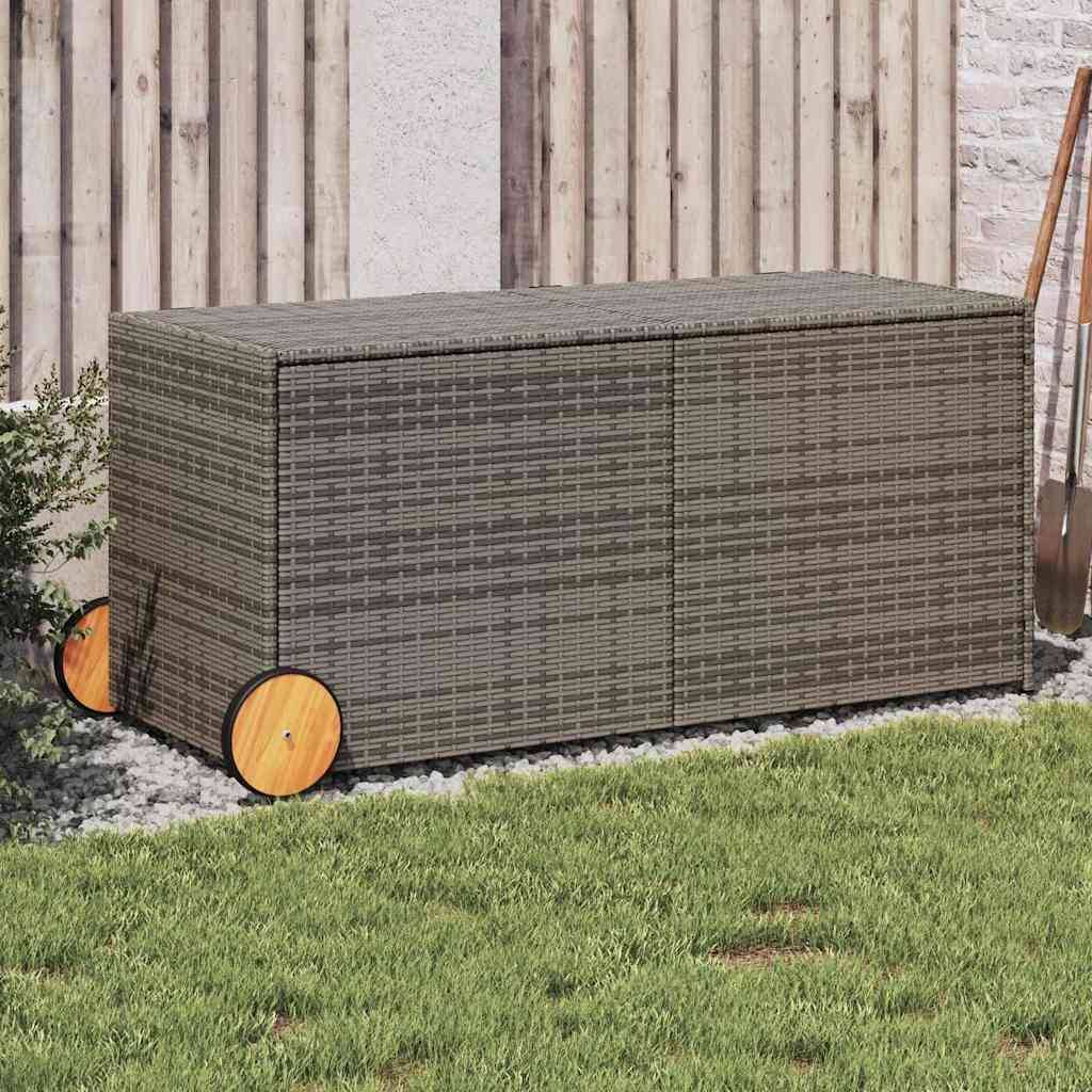 PANGIVO - Coffre de rangement de jardin résine tressée gris 127 x 55 x 59.5 cm - PANGIVO - Image 1