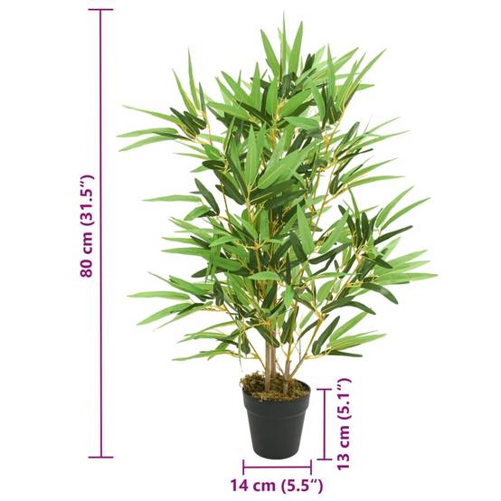 Bambou artificiel bambou vert 80 cm, poids:2.2kg - PANGIVO - Image 4