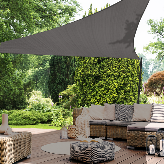 Voile d'ombrage triangulaire 5x5x5 M gris - Image 5