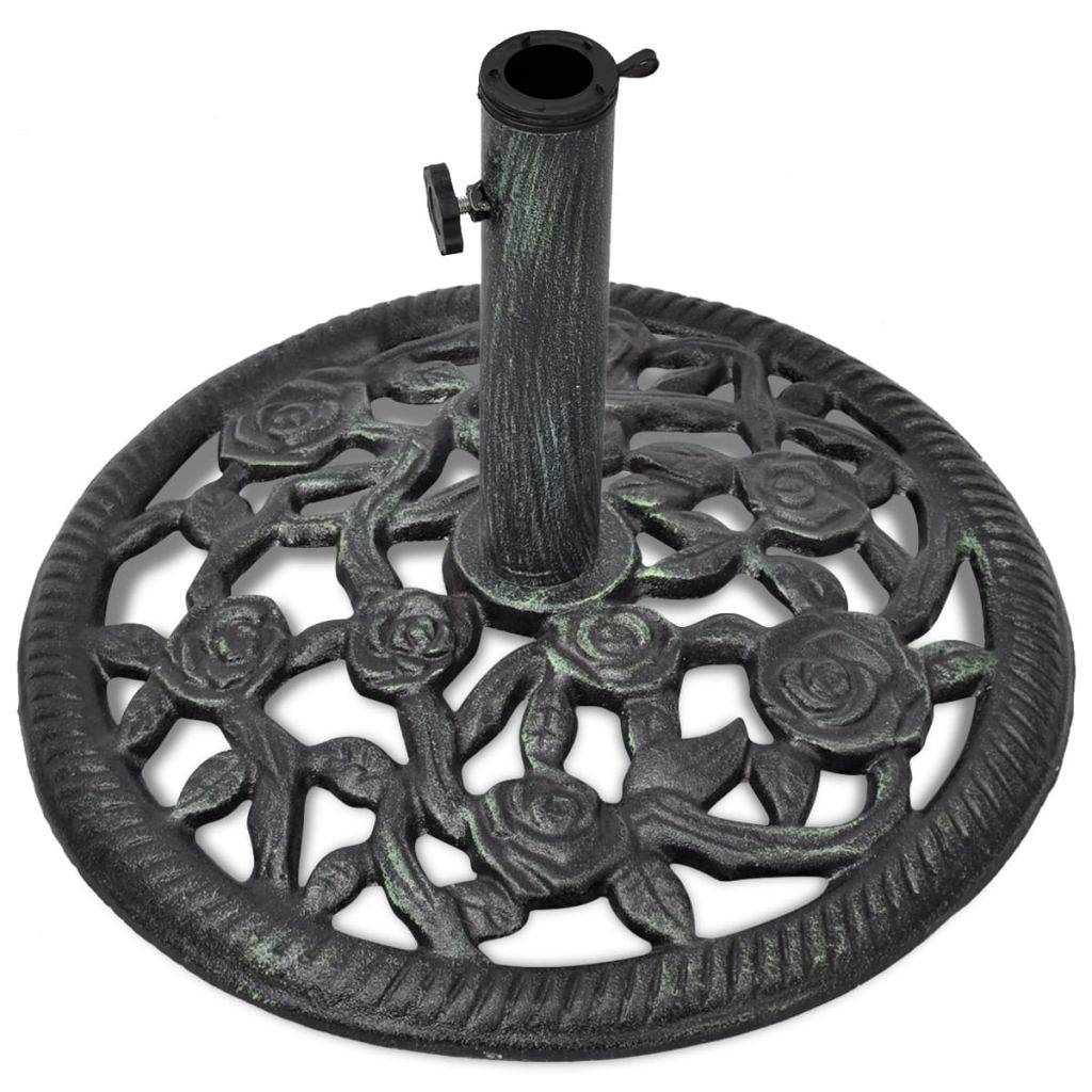 Helloshop26 - Pied socle base de parasol en fonte 35/38/48 mm 12 kg 48 cm noir - Image 1