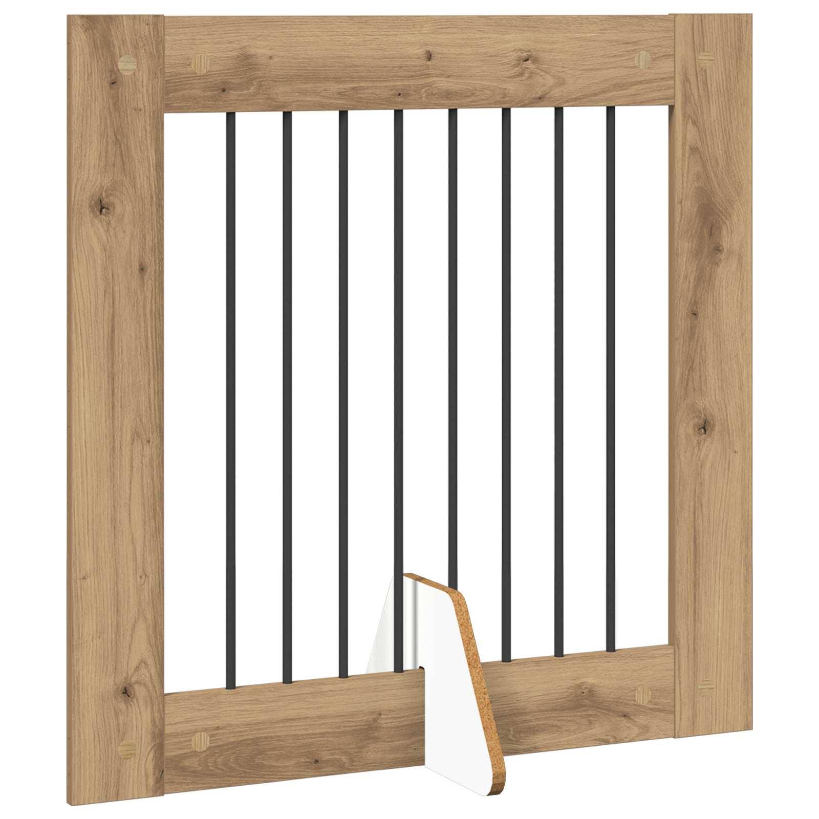 ComfortXL - Barrière Chien Bois Intérieur Clôture Modulable Pliable 321x80cm Chêne - ComfortXL Outdoor Living - Image 3