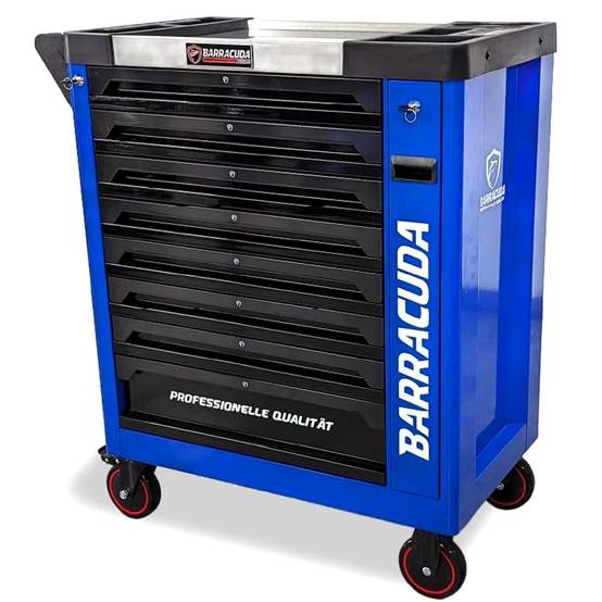 Servante d'atelier complète Barracuda Tools XXL RACING 9 tiroirs 284 outils - 4 roues, 2 freins, Chariot MECANICIEN, GARAGISTE - Image 2