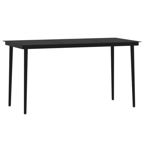 Ensemble Jardin 6P 140cm Rotin Creux PVC et Acier Noir – ComfortXL Outdoor Living - Image 5