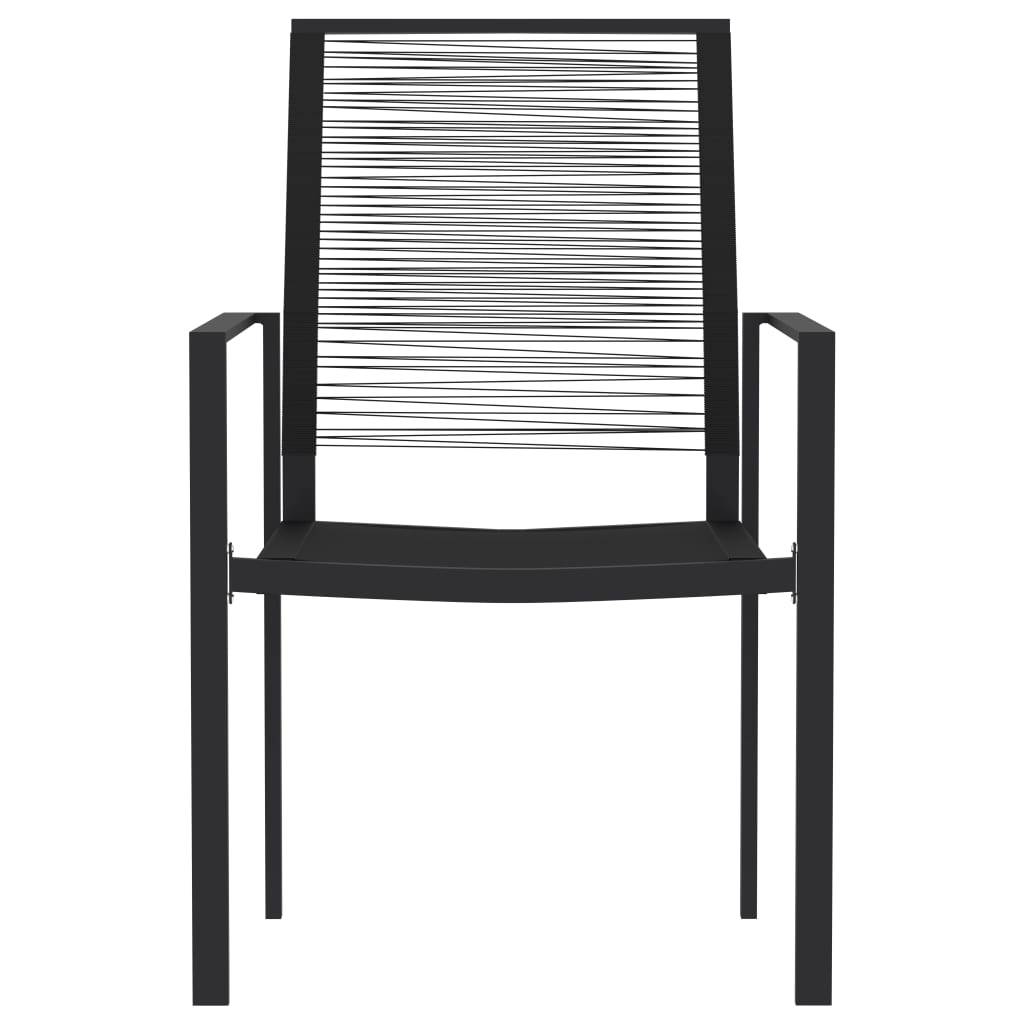 Ensemble Jardin 6P 140cm Rotin Creux PVC et Acier Noir – ComfortXL Outdoor Living - Image 4