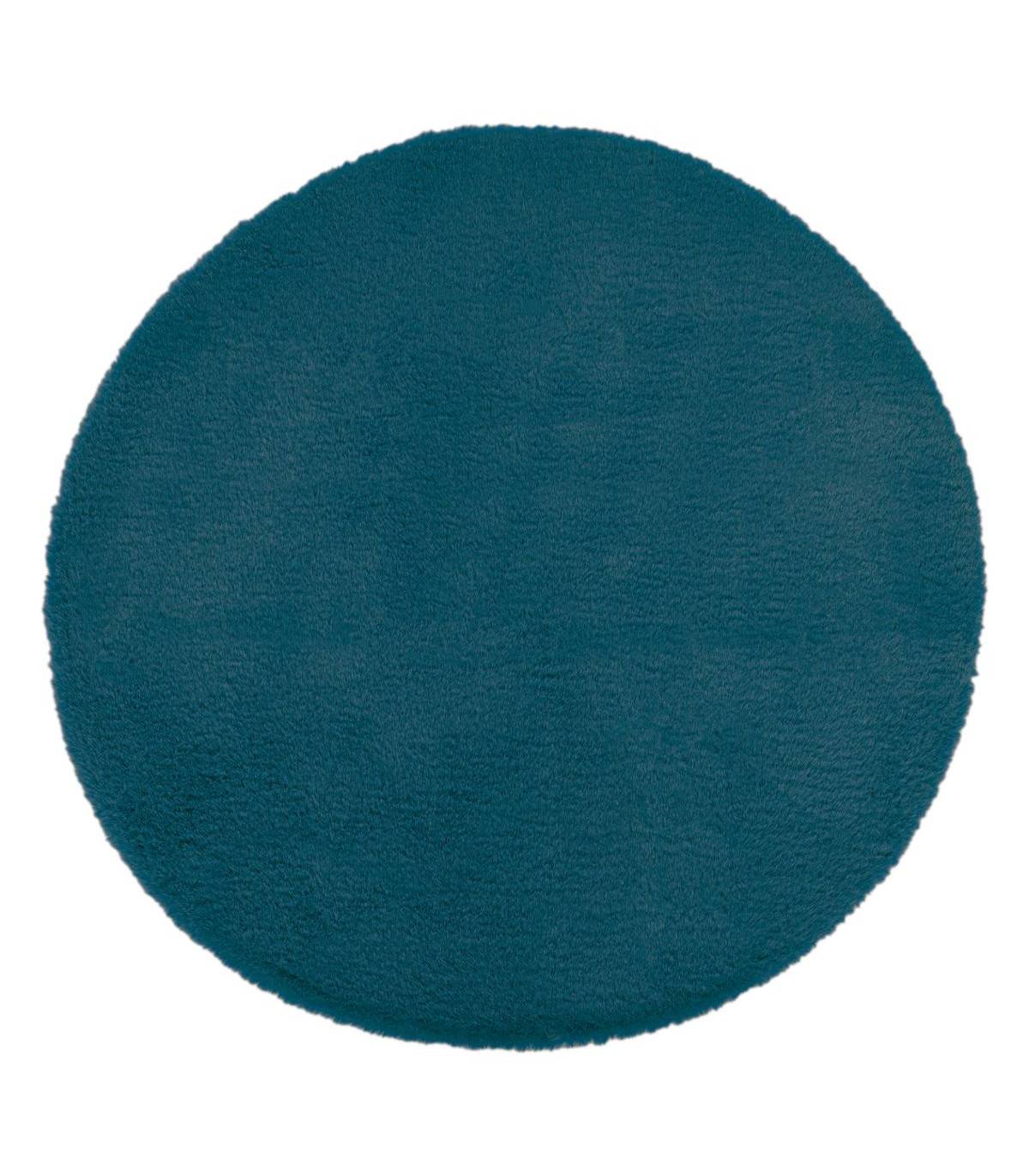 Tapis en Fourrure Bleu Canard Extra Doux D 80 cm - Image 1